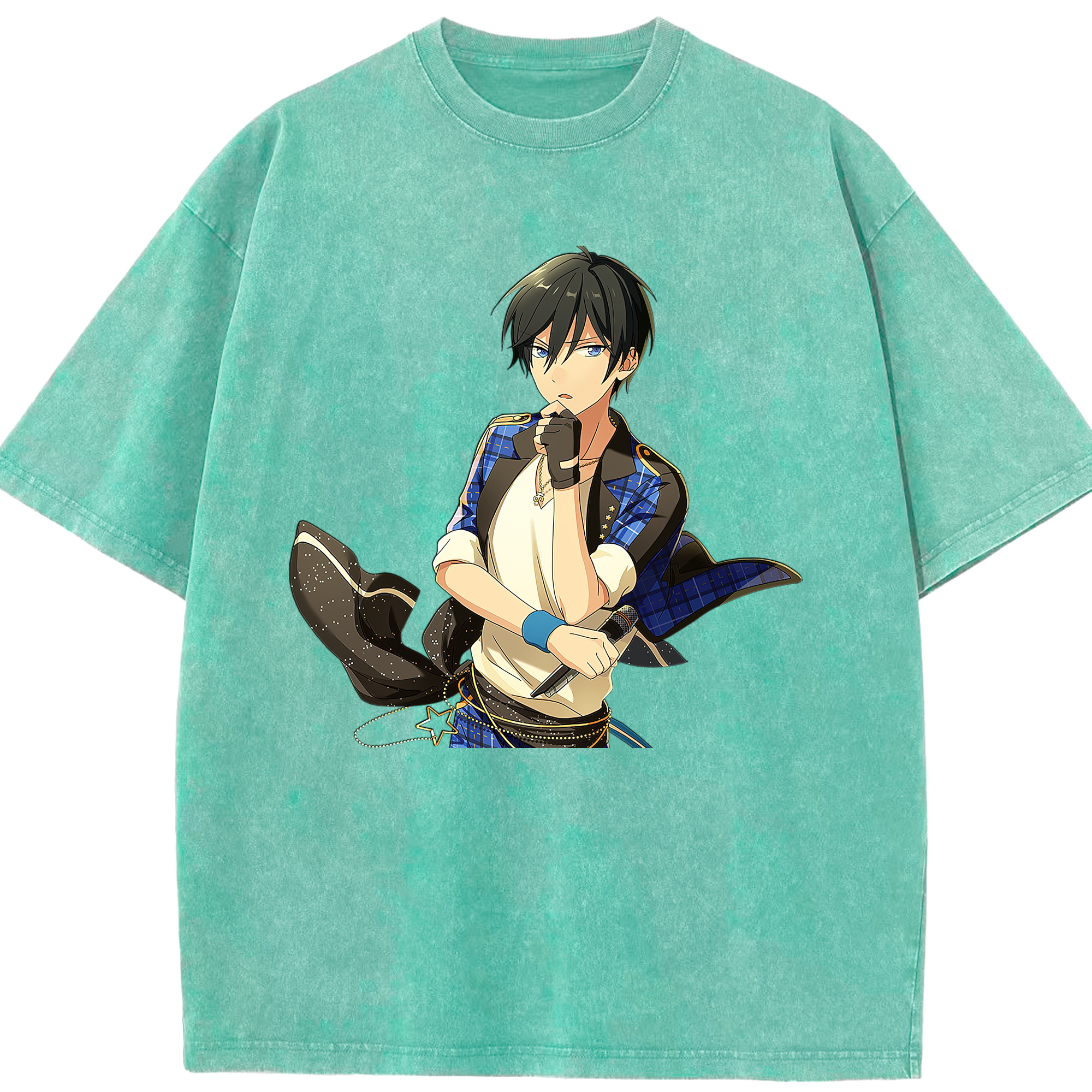 （画像用） あんさんぶるスターズ! Ensemble Stars 綿100% ヴィンテージ風 半袖Tシャツ（フロントプリント）